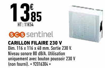 Carillon Filaire 230 V Scs Sentinel