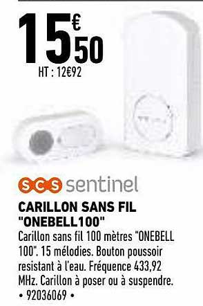 carillon sans fil "onebell 100" scs sentinel