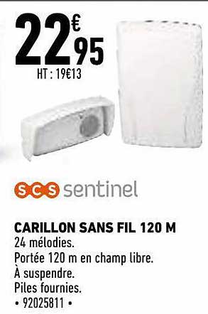 carillon sans fil 120 m scs sentinel