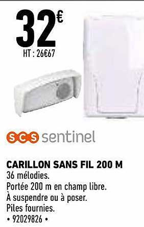 carillon sans fil 200 m scs sentinel