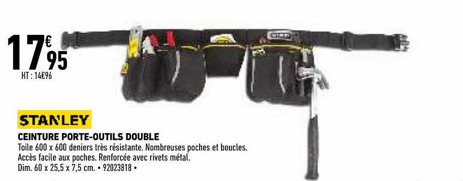 ceinture porte-outils double stanley