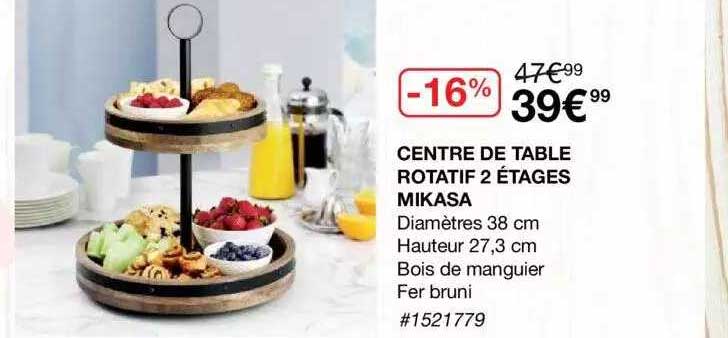 centre de table rotatif 2 étages mikasa