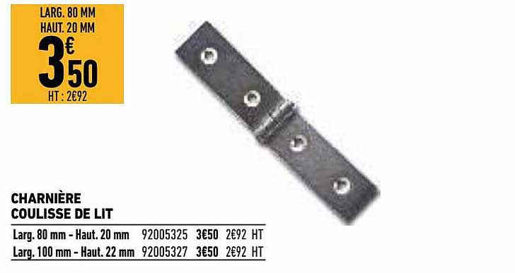 charnière coulisse de lait