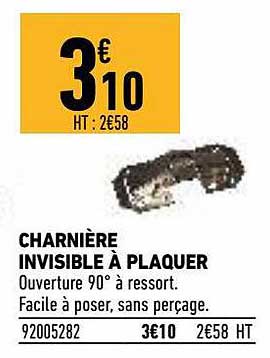 charnière invisible à plaquer
