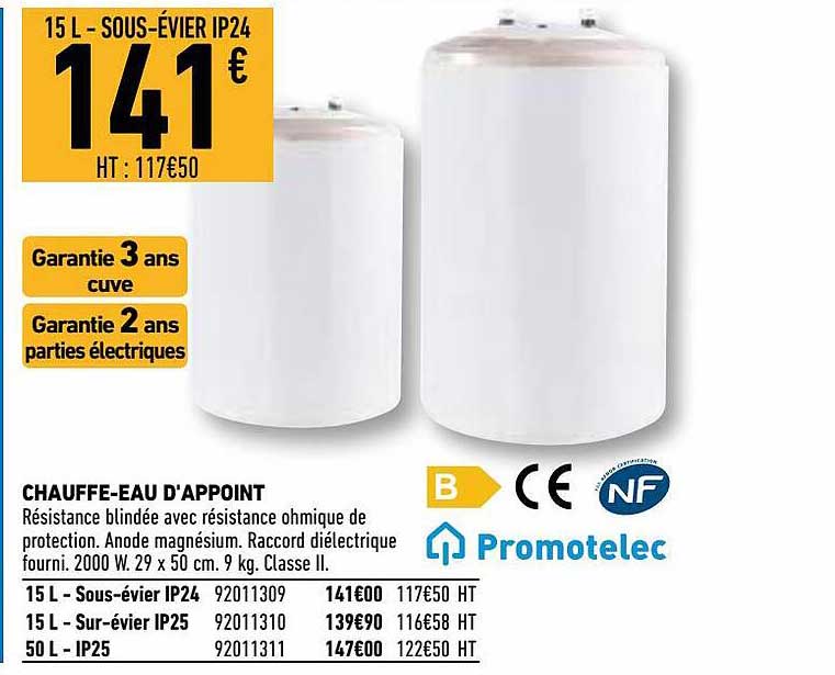 chauffe-eau d'appoint