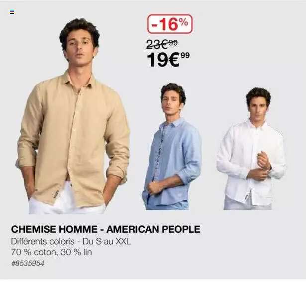 chemise homme - american people