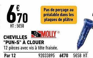 chevilles "pun-s" à clouer molly
