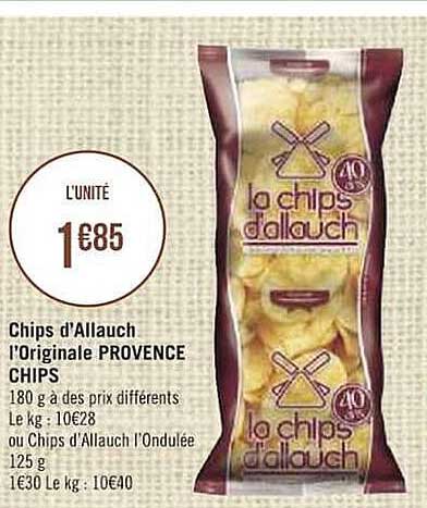 Chips L'allauch L'originale Provence Chips