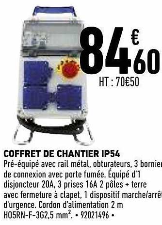 coffret de chantier ip54