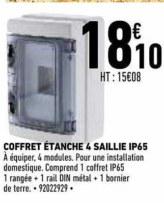 coffret étanche 4 saillie ip65
