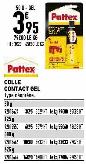 Colle Contact Gel Pattex