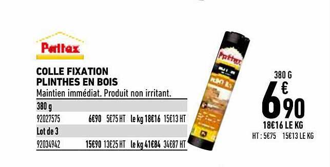 Colle Fixation Plinthes En Bois Pattex