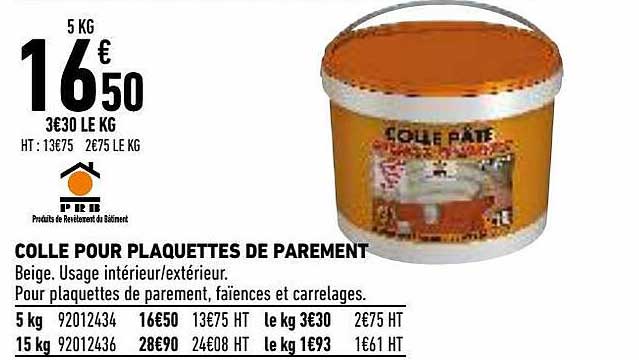 Colle Pour Plaquettes De Parement