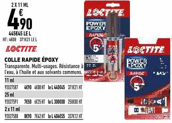 colle rapide époxy loctite