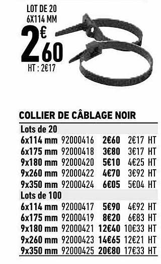 collier de câblage noir