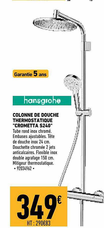 Colonne De Douche Thermostatique "crometta S240" Hansgrohe