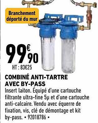 combiné anti-tartre avec by-pass