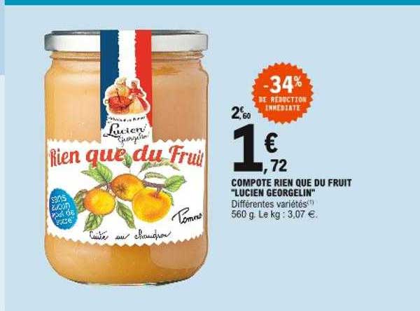 compote rien que du fruit "lucien georgelin"