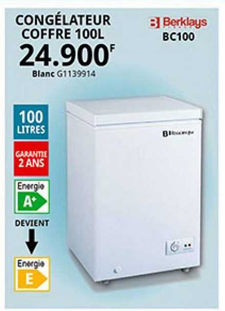 Congélateur Coffre 100l Berklays