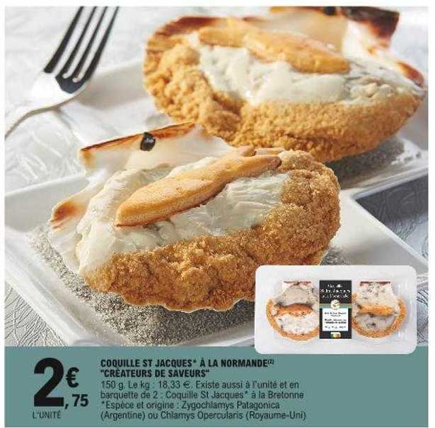 coquille st jacques à la normande "créateurs de saveurs"