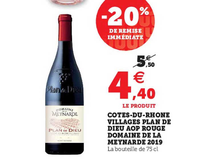 côtes-du-rhône villages plan de dieu aop rouge domaine de la meynarde 2019