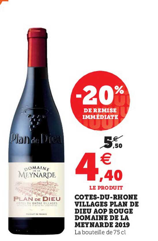 côtes-du-rhône villages plan de dieu aop rouge domaine de la meynarde 2019