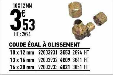 coude égal à glissement