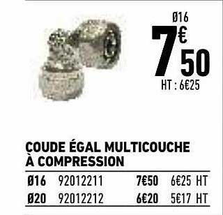 Coude égal Multicouche à Compression