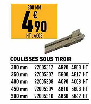 coulisses sous tiroir