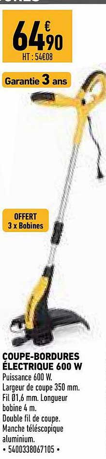 coupe-bordures électrique 600 w