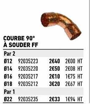 courbe 90° à souder ff