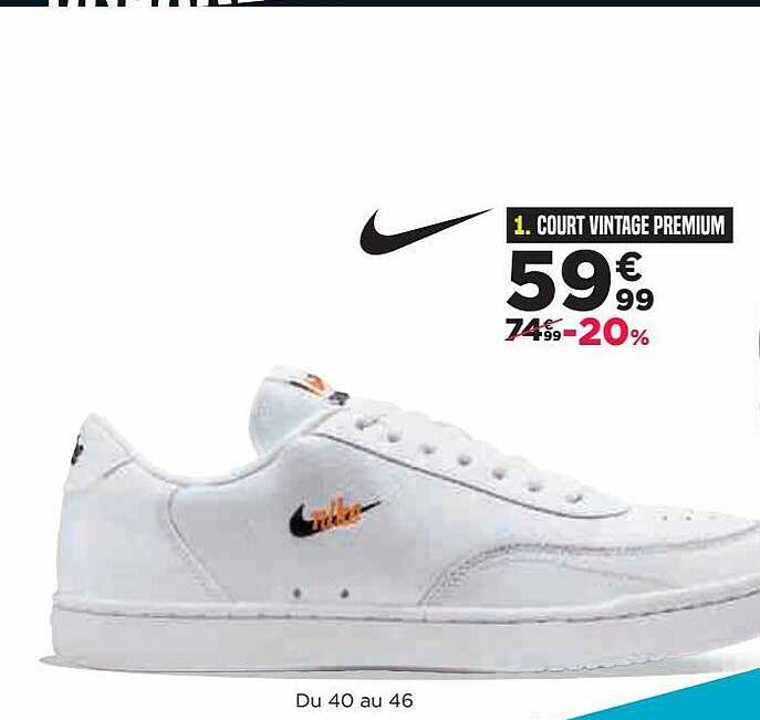 court vintage premium nike