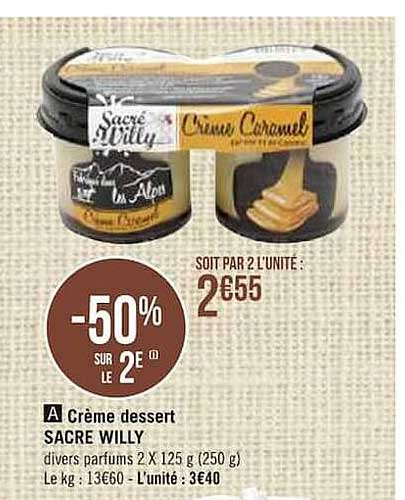 Crème Dessert Sacré Willy