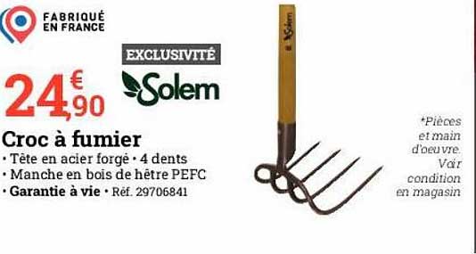 croc à fumier solem