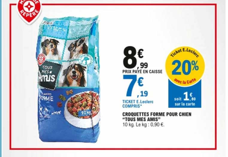 croquettes formé pour chien "tous mes amis"