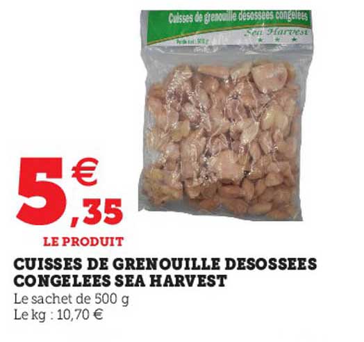 cuisses de grenouille désossées congelées sea harvest