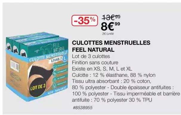 culottes menstruelles feel natural