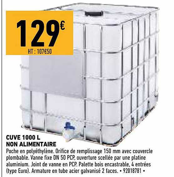 cuve 1000 l non alimentaire