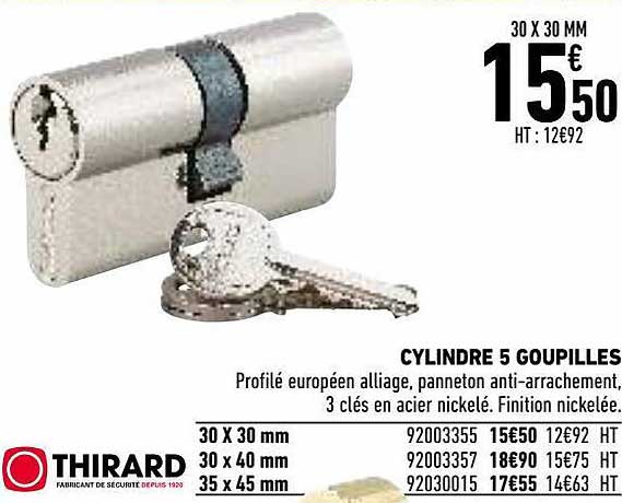 cylindre 5 goupilles thirard