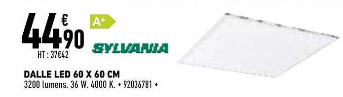 dalle led 60 x 60 cm sylvania