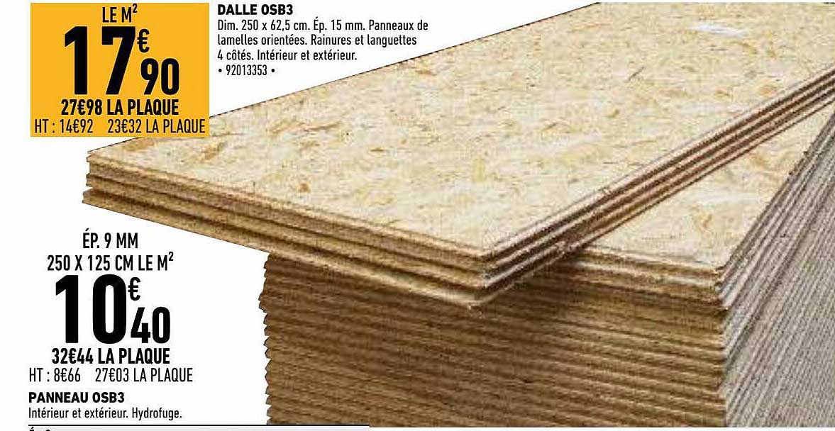 Dalle Osb3, Panneau Osb3