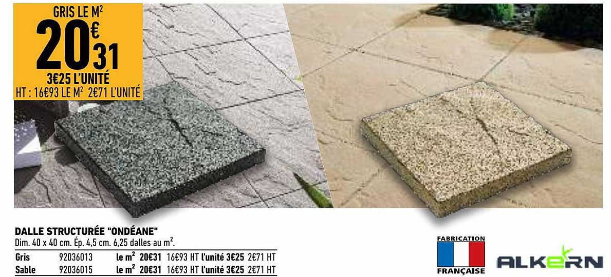 dalle structurée "ondéane"