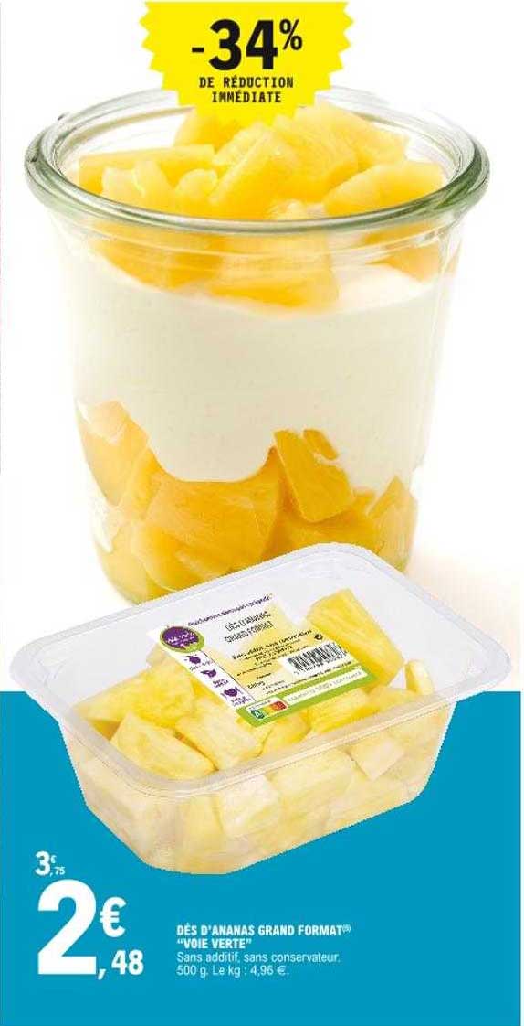 dés d'ananas grand format "voie verte"