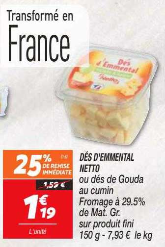 Dés D'emmental Netto