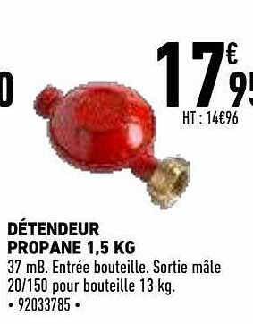 détendeur propane 1,5 kg