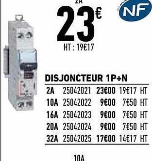 disjoncteur 1p+n