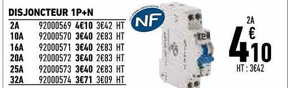 disjoncteur 1p+n
