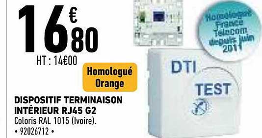 dispositif terminaison intérieur rj45 g2