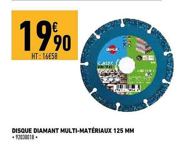 disque diamant multi-matériaux 125 mm