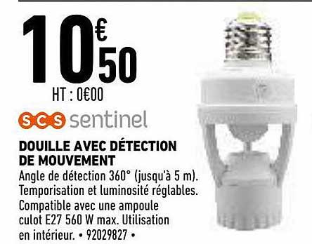 douille avec détection de mouvement scs sentinel